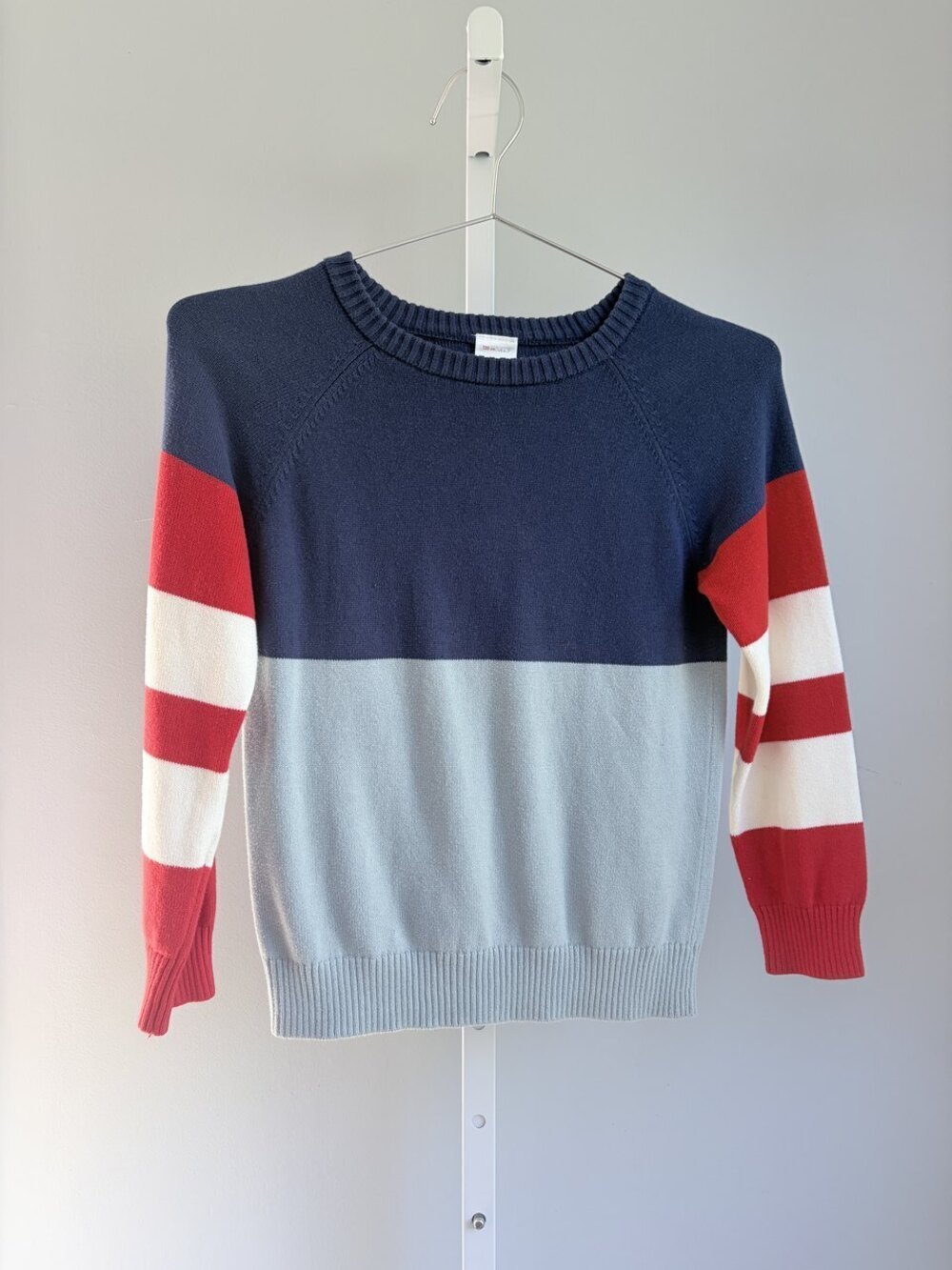 Hanna Andersson Colorblock Sweater Blue Size 7B